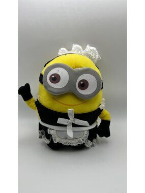 Minions Plush Toy In Maid Phil Costume With Lace & Ribbon - 10 Inches